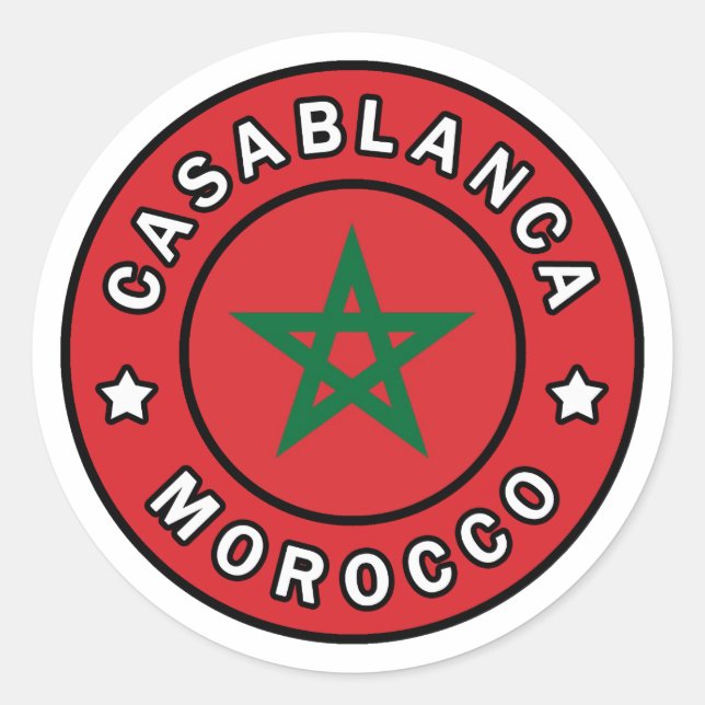 Sticker Rond Casablanca Maroc (Devant)
