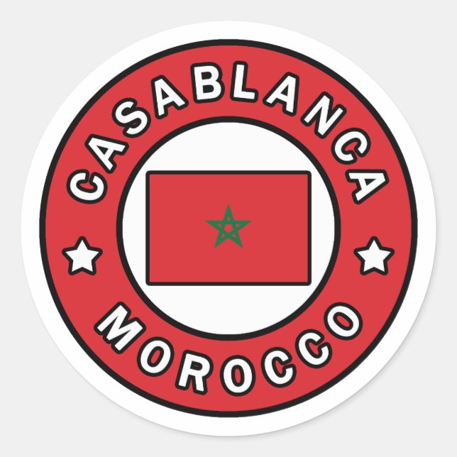 Sticker Rond Casablanca Maroc (Devant)