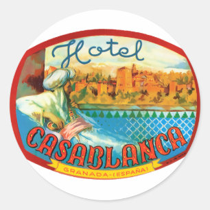 Sticker Rond CasablancaHotel