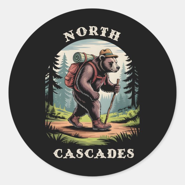 Sticker Rond Cascades du Nord  (Devant)