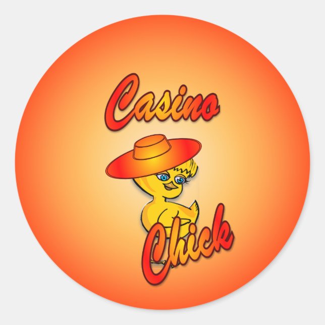 Sticker Rond Casino Chick #5 (Devant)