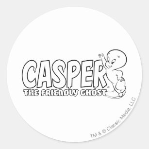 Sticker Rond Casper le logo amical 2 de fantôme