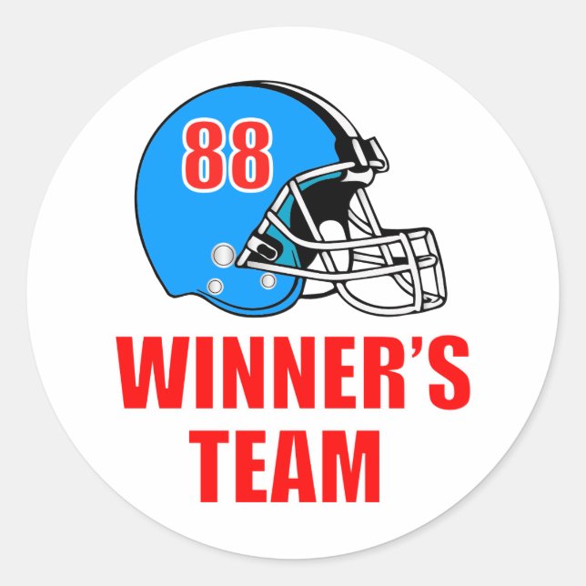 Sticker Rond Casque de football (Devant)