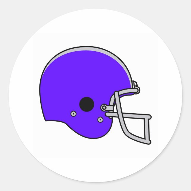 Sticker Rond casque de football bleu (Devant)