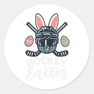 Sticker Rond Casque de Pâques de hockey sur glace Sports Hommes
