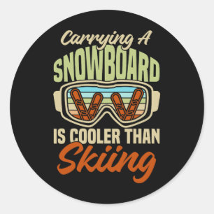 Sticker Rond Casque Snowboard Gear Ski Slope Mountains Snowbo