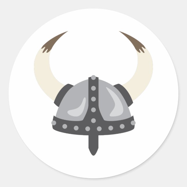 Sticker Rond Casque Viking (Devant)