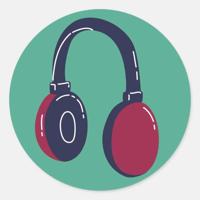 Sticker Rond Casques audio (Devant)