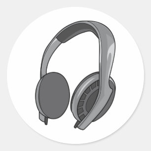Sticker Rond Casques - écouteurs - Casques audio 2