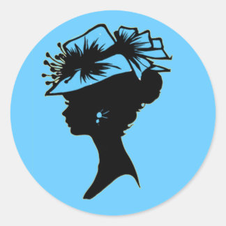 Sticker Rond Casquette bleu