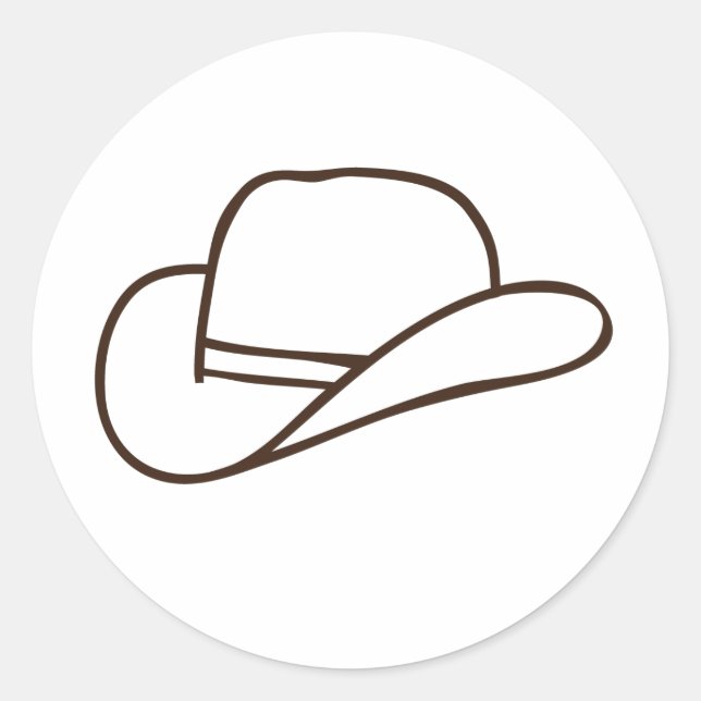 Sticker Rond Casquette Cowboy (Devant)