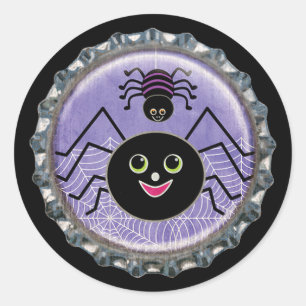 Sticker Rond Casquette de bouteille d'Halloween