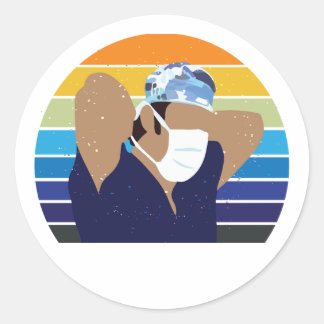 Sticker Rond casquette de gommage gris