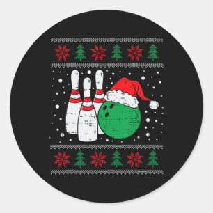 Sticker Rond Casquette de Noël Père Noël Bowler Vilain Noël Hom
