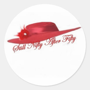 Sticker Rond casquette rouge