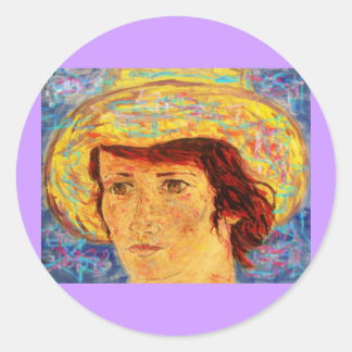 Sticker Rond casquette van gogh
