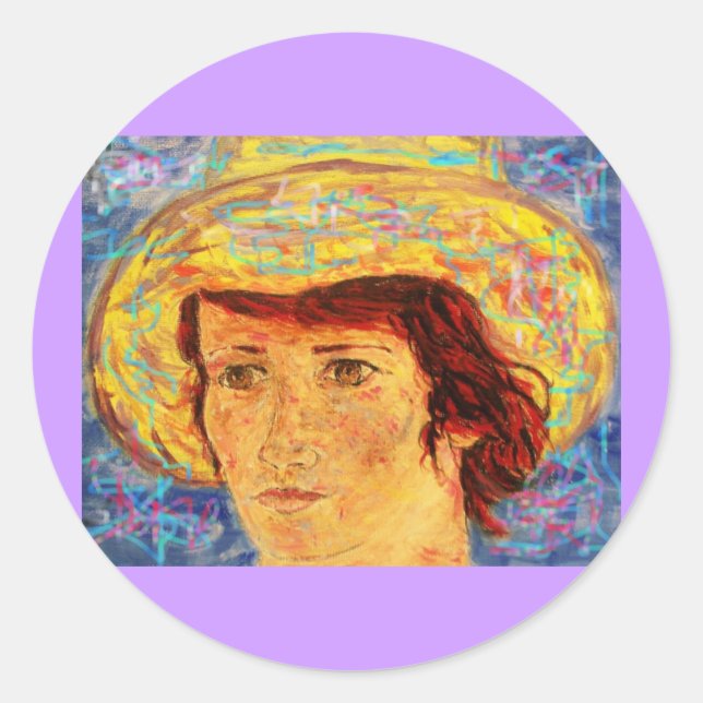 Sticker Rond casquette van gogh (Devant)