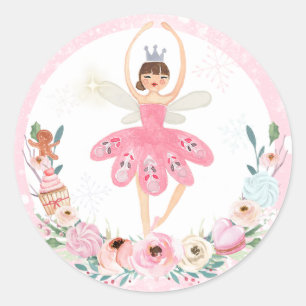 Sticker Rond Casse-Noisette Anniversaire Pays De Sweet Party Fa