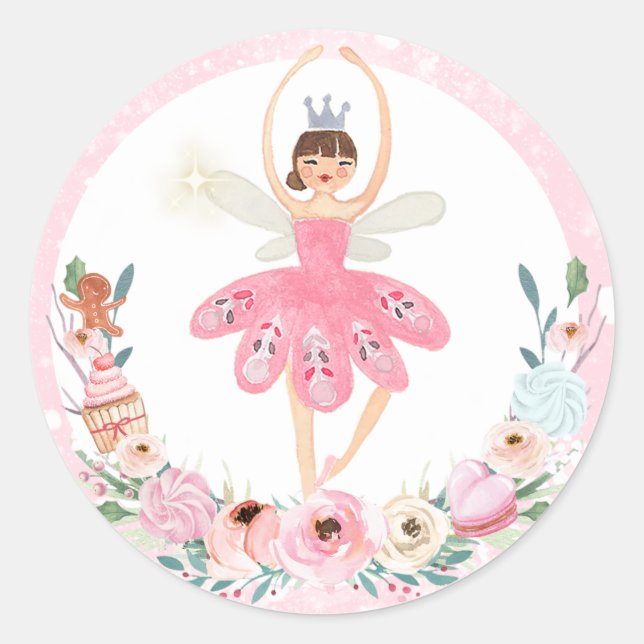 Sticker Rond Casse-Noisette Anniversaire Pays De Sweet Party Fa (Devant)