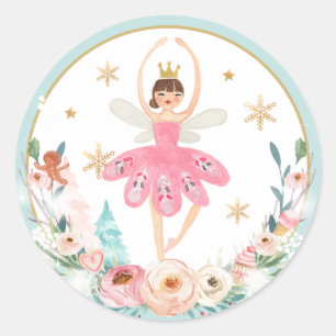 Sticker Rond Casse-Noisette Anniversaire Sugar Plum Fée Terre 