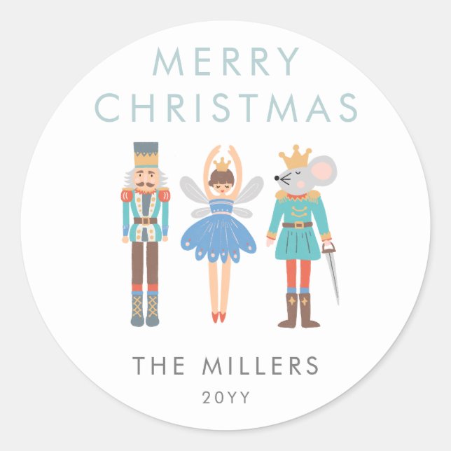 Sticker Rond Casse-Noisette Ballet Minimal Moderne (Devant)