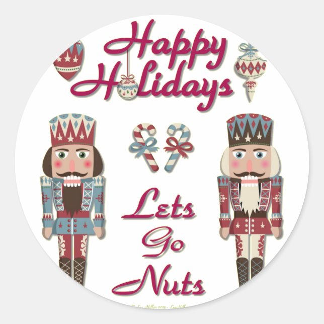 Sticker Rond Casse-Noisette de Fête Faisons les Fous (Devant)