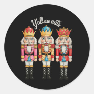 Sticker Rond Casse-Noisette Fous de Noël Fêtes de fin d'année