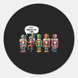Sticker Rond Casse-noix tu me fais craquer humour de Noël drôle
