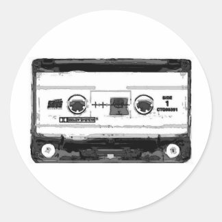 Sticker Rond Cassette Pop Art