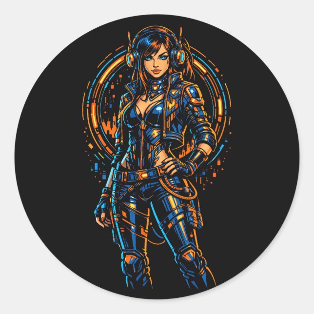 Sticker Rond Casseur de Signal (Devant)
