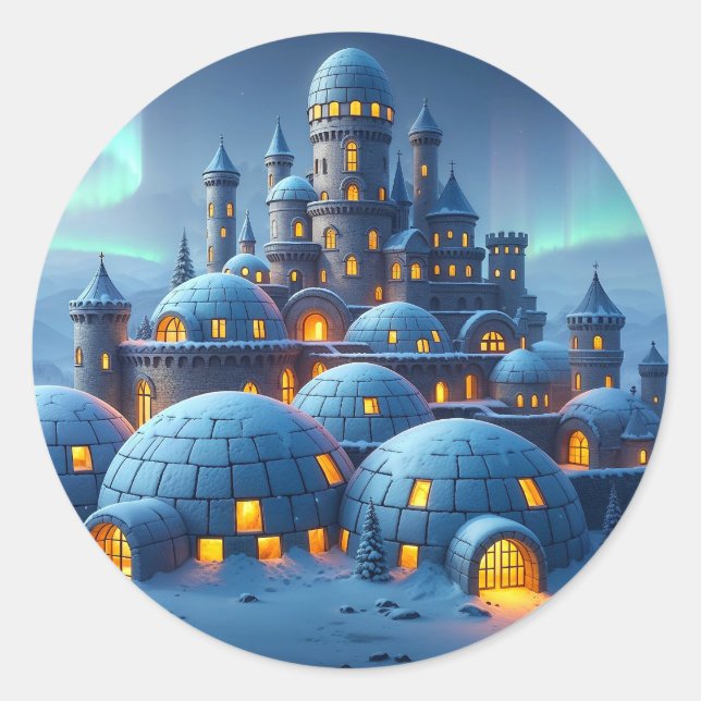 Sticker Rond Castle of Winter Hearth (Devant)