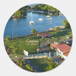 Sticker Rond Castries Sainte-Lucie Caraïbes