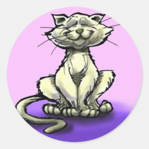 Sticker Rond Cat