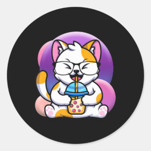 Sticker Rond cat