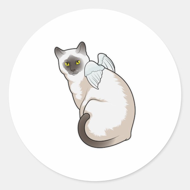 Sticker Rond Cat Angel (Devant)