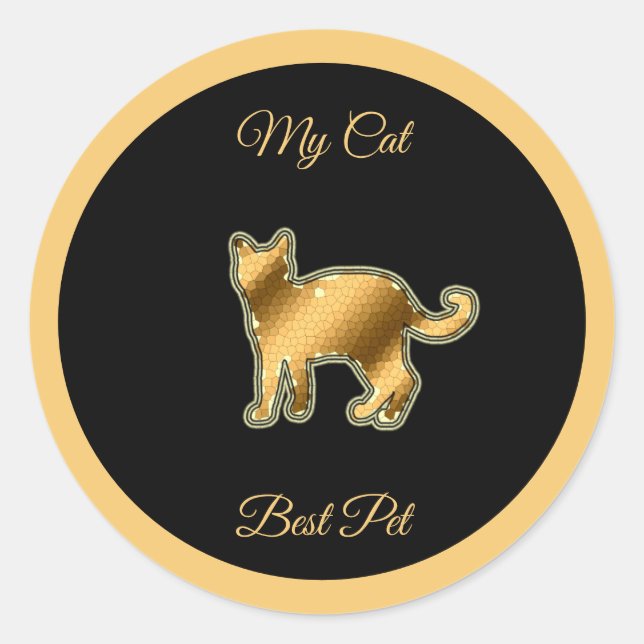 Sticker Rond Cat Best Pet (Devant)