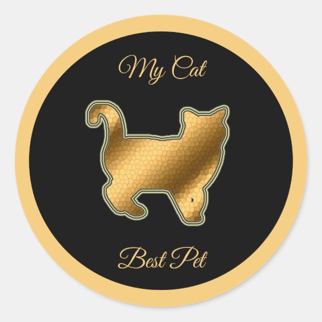 Sticker Rond Cat Best Pet (Devant)