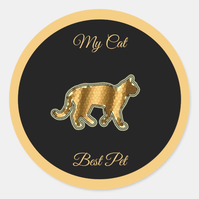 Sticker Rond Cat Best Pet (Devant)
