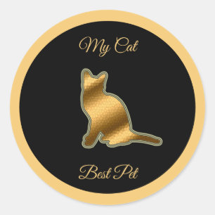 Sticker Rond Cat Best Pet