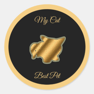 Sticker Rond Cat Best Pet