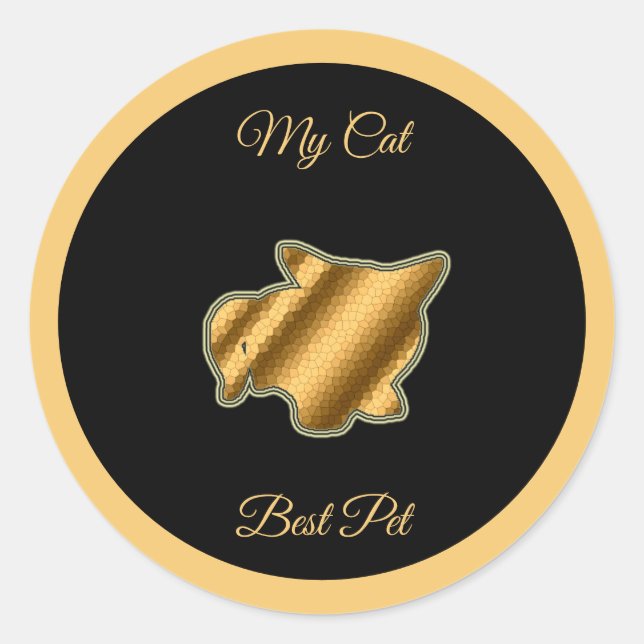 Sticker Rond Cat Best Pet (Devant)