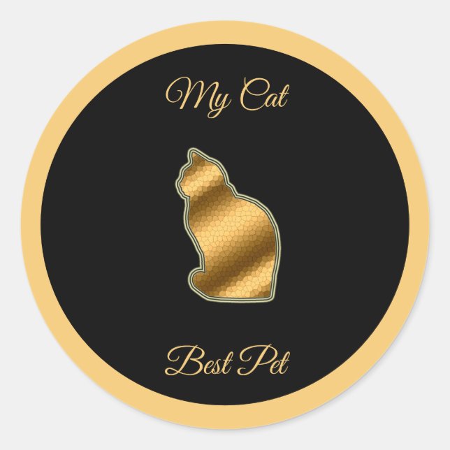 Sticker Rond Cat Best Pet (Devant)