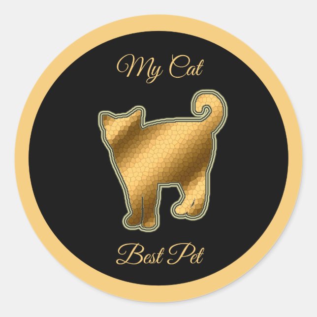 Sticker Rond Cat Best Pet (Devant)