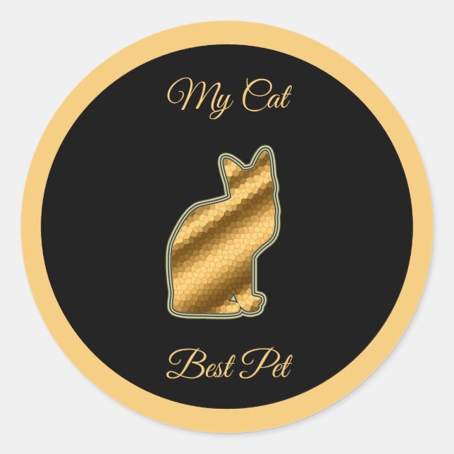 Sticker Rond Cat Best Pet (Devant)