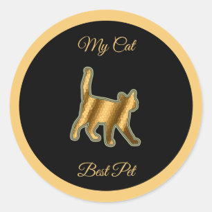 Sticker Rond Cat Best Pet