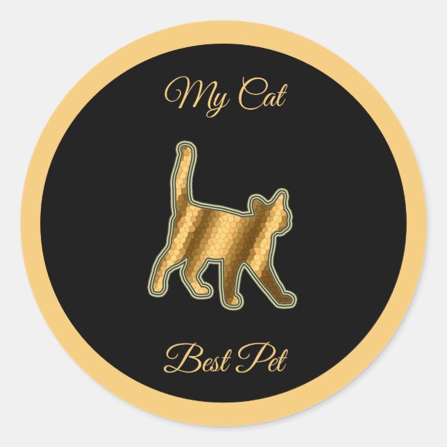 Sticker Rond Cat Best Pet (Devant)