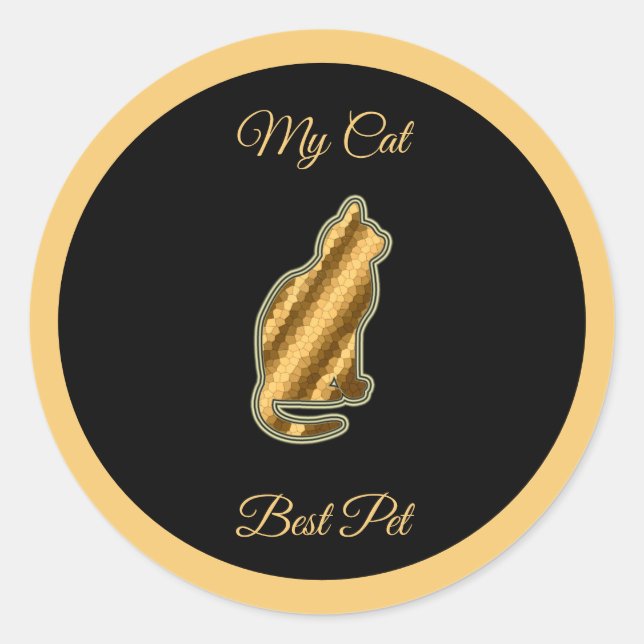 Sticker Rond Cat Best Pet (Devant)