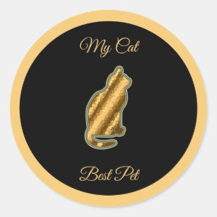 Sticker Rond Cat Best Pet