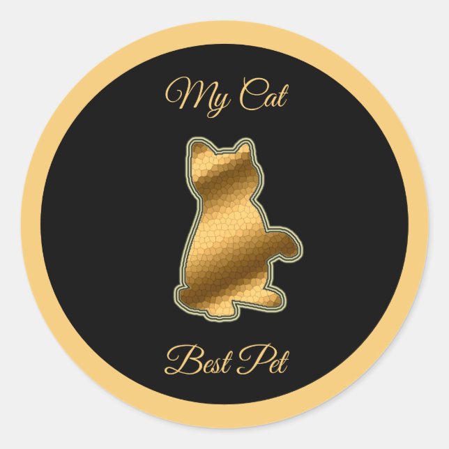Sticker Rond Cat Best Pet (Devant)