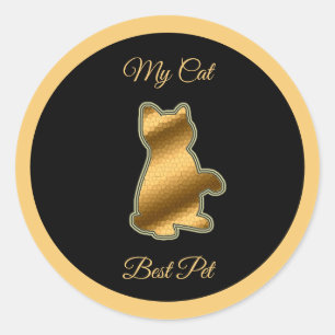 Sticker Rond Cat Best Pet